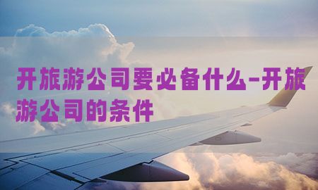 开旅游公司要必备什么-开旅游公司的条件