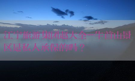 江宁旅游集团赵大全-牛首山景区是私人承保的吗?