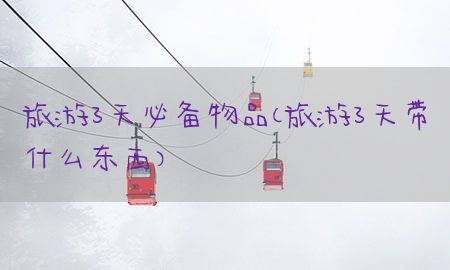 旅游3天必备物品（旅游3天带什么东西）